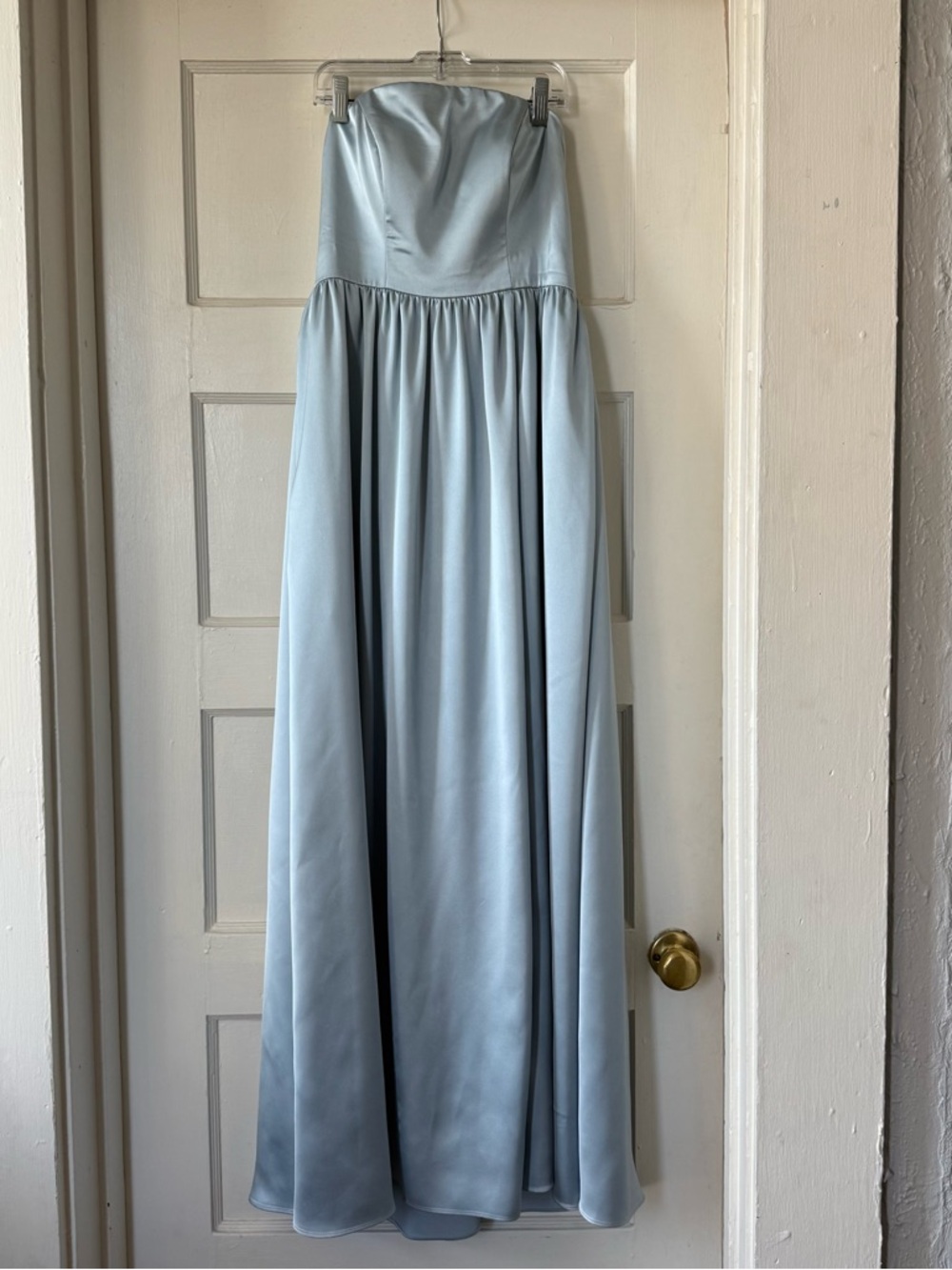 Sky Blue Maren Satin Revelry Bridesmaid Dress